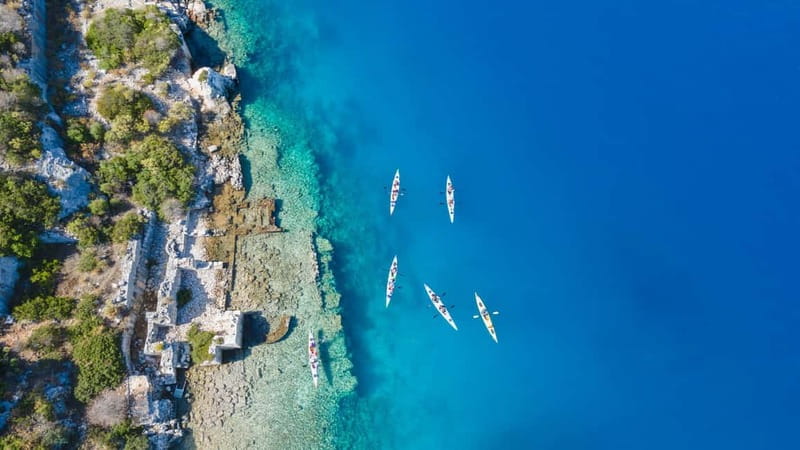 Kekova Guided Sea Kayaking Tour - Tersane Bay gives you the first real break