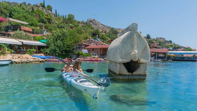 Kekova Guided Sea Kayaking Tour - Theimussa brings Lycian tombs into view