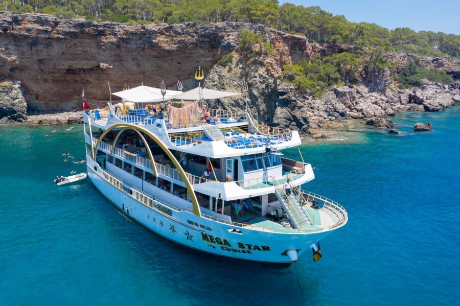 Kemer: Full-Day Boat Trip with Lunch and DJ - What kind of boat day is this?