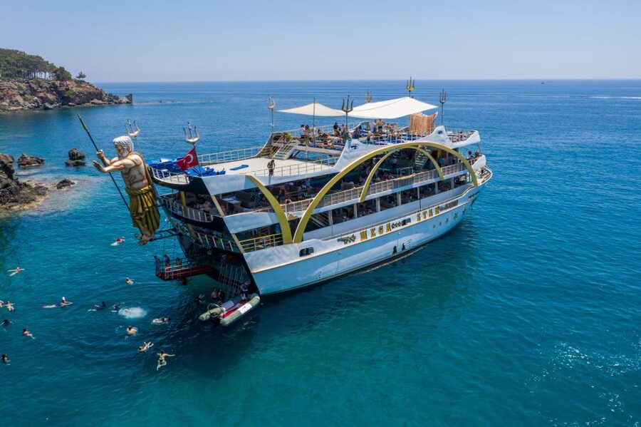 Kemer: Full-Day Boat Trip with Lunch and DJ - Phaselis Bay brings the first proper swim