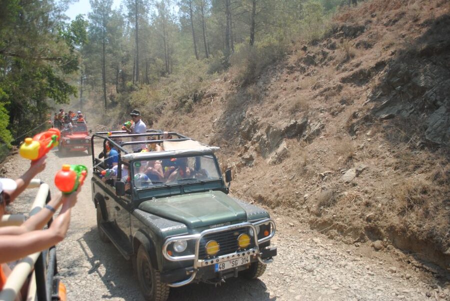 Kusadasi Jeep Safari w/ Lunch and Water Fight - Barbecue lunch beneath the pine trees