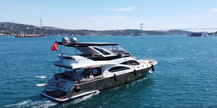 Luxury Private Yacht Rental - Dolmabahçe Palace and the European shore
