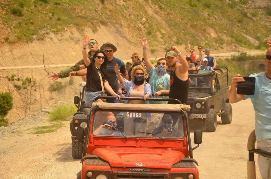 Side: Green Canyon and Waterfall Jeep Safari with Lunch - Green Lake: lunch, swimming, and water fights