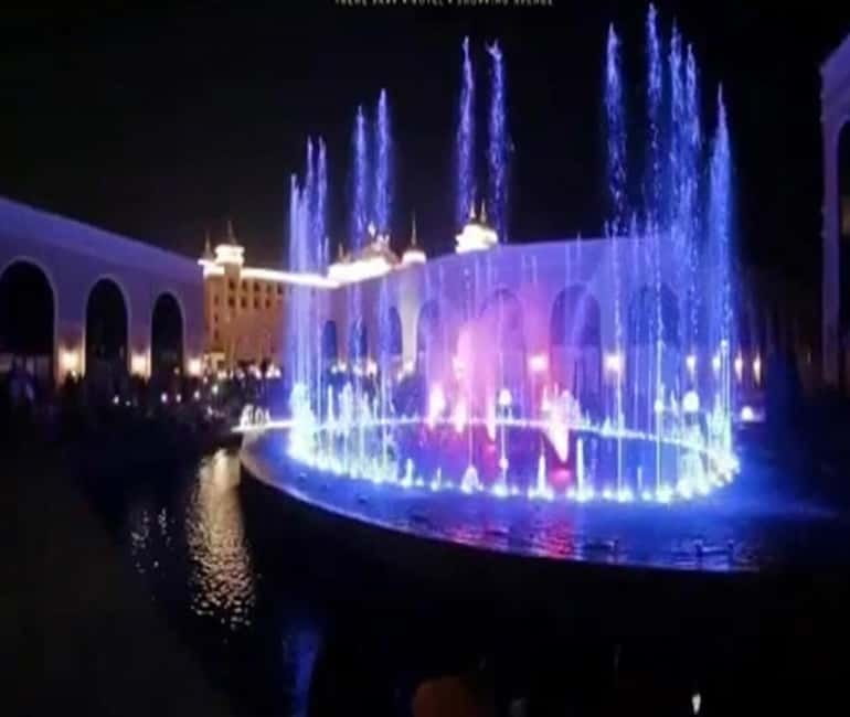 Side: Night Shows at The Land Of Legends with Transfer - Laser, light, and water effects