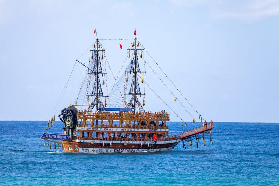 Side: Pirate Boat Trip with Lunch & Swimming Stops - Foam party, music, and the family angle