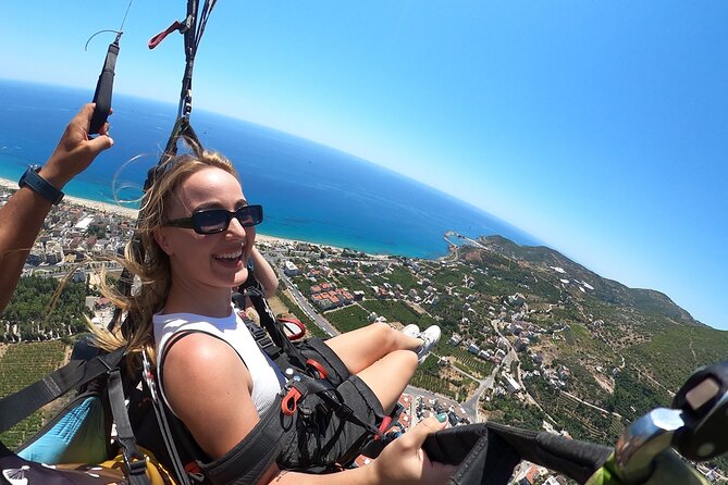 Tandem Paragliding in Alanya, Antalya Turkey with a Licensed Guide - Landing beside Cleopatra Beach
